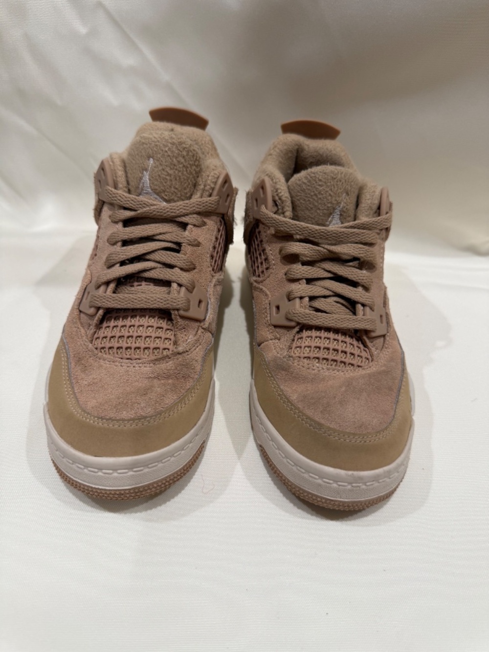 Air Jordan 4 Kids Toddler Size 1 Tan Suede Sneaker OG - Picture 2 of 6